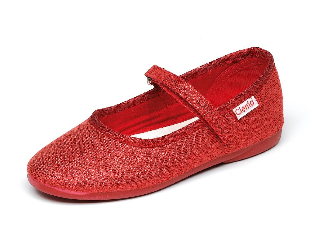 Cienta Bailarina Salon Velcro Metalizada