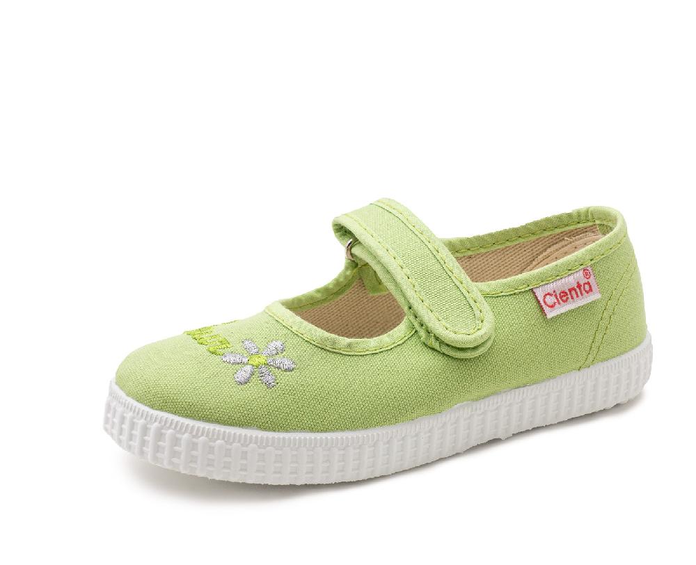 Cienta Merceditas Velcro Flor Bordada