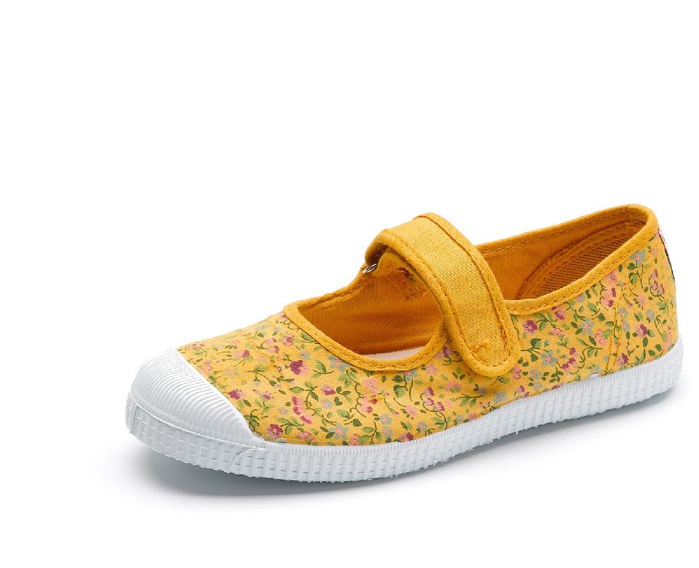 Cienta Merceditas Velcro Flores Tintada