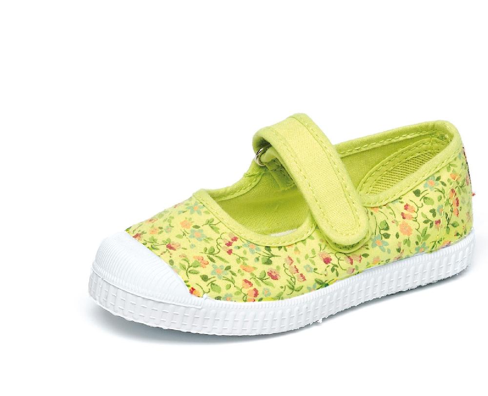 Cienta Merceditas Velcro Flores Tintada