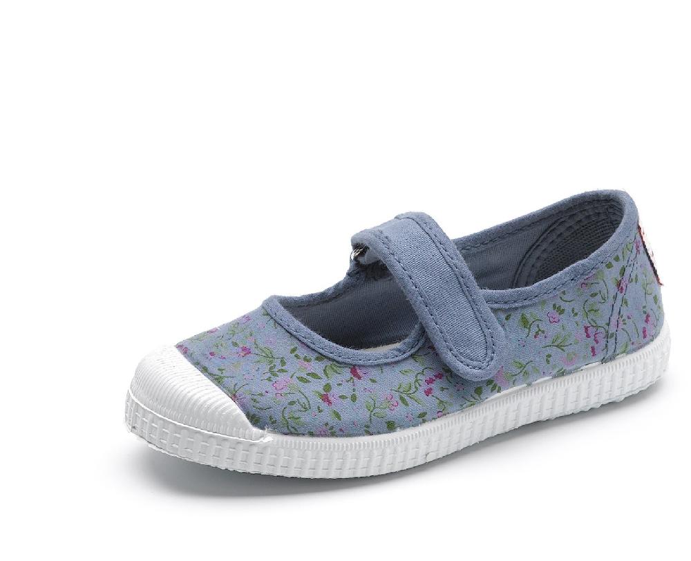 Cienta Merceditas Velcro Flores Tintada