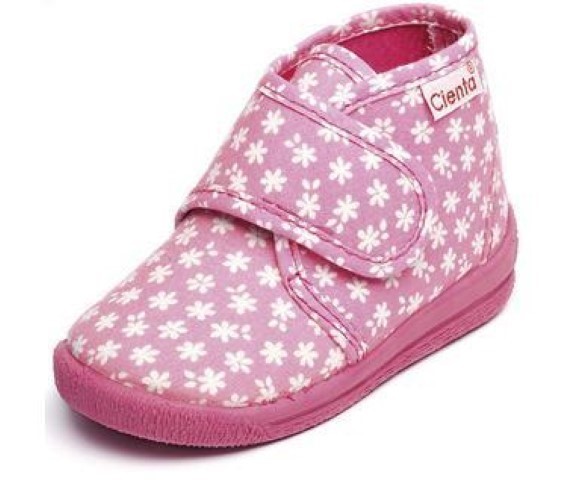 Cienta Zapatilla Casa Velcro Flores