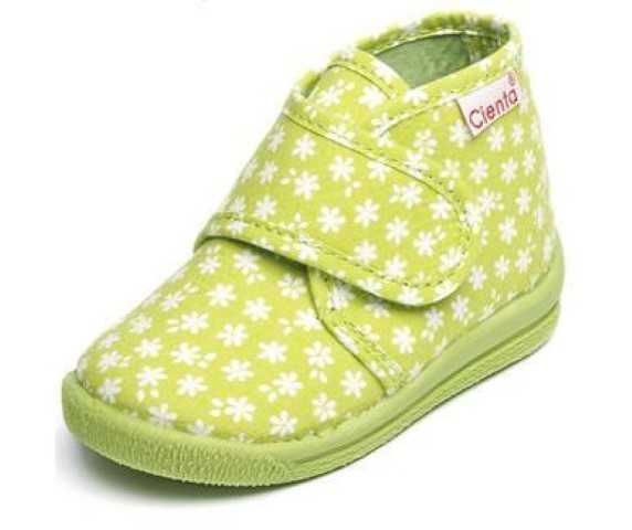 Cienta Zapatilla Casa Velcro Flores