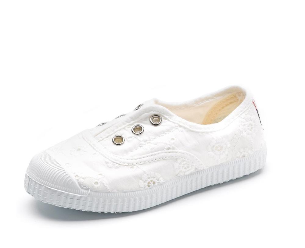 Cienta Zapatilla Inglés Sin Cordones Bordada