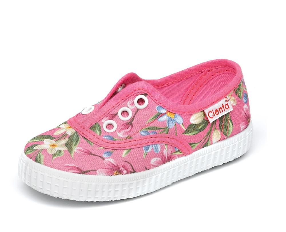 Cienta Zapatilla Inglés Sin Cordones Flores Cienta
