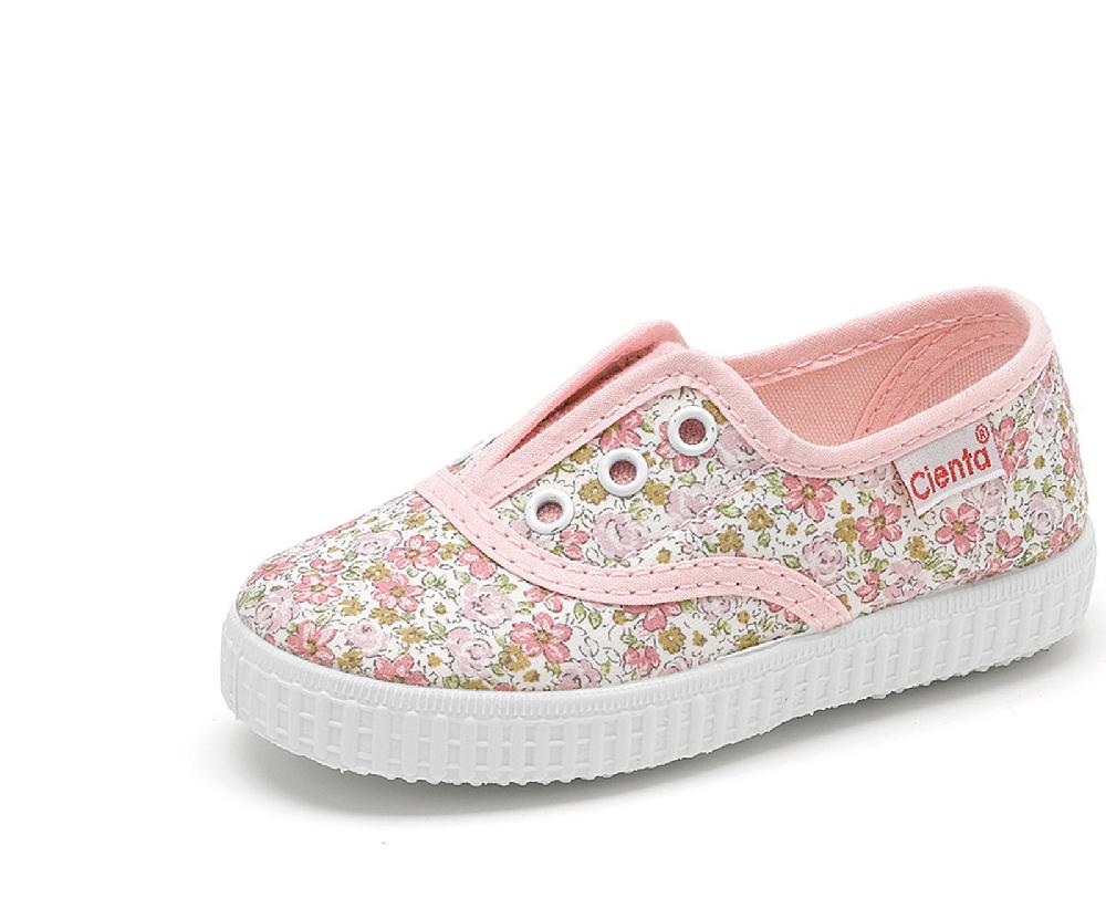 Cienta Zapatilla Inglés Sin Cordones Flores