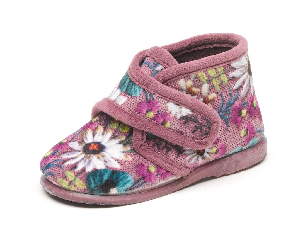 Cienta Zapatilla para Casa Flores Terciopelo