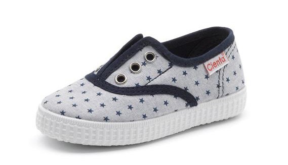 Cienta Zapatilla Lona Puntera sin Cordones Estrellitas