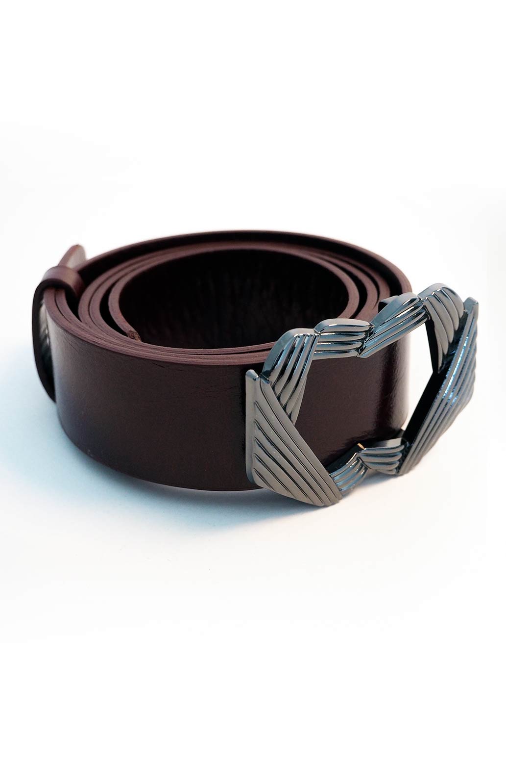 Colour Nude Cinturón Ancho Marrón Amazónico Mini Burgundy