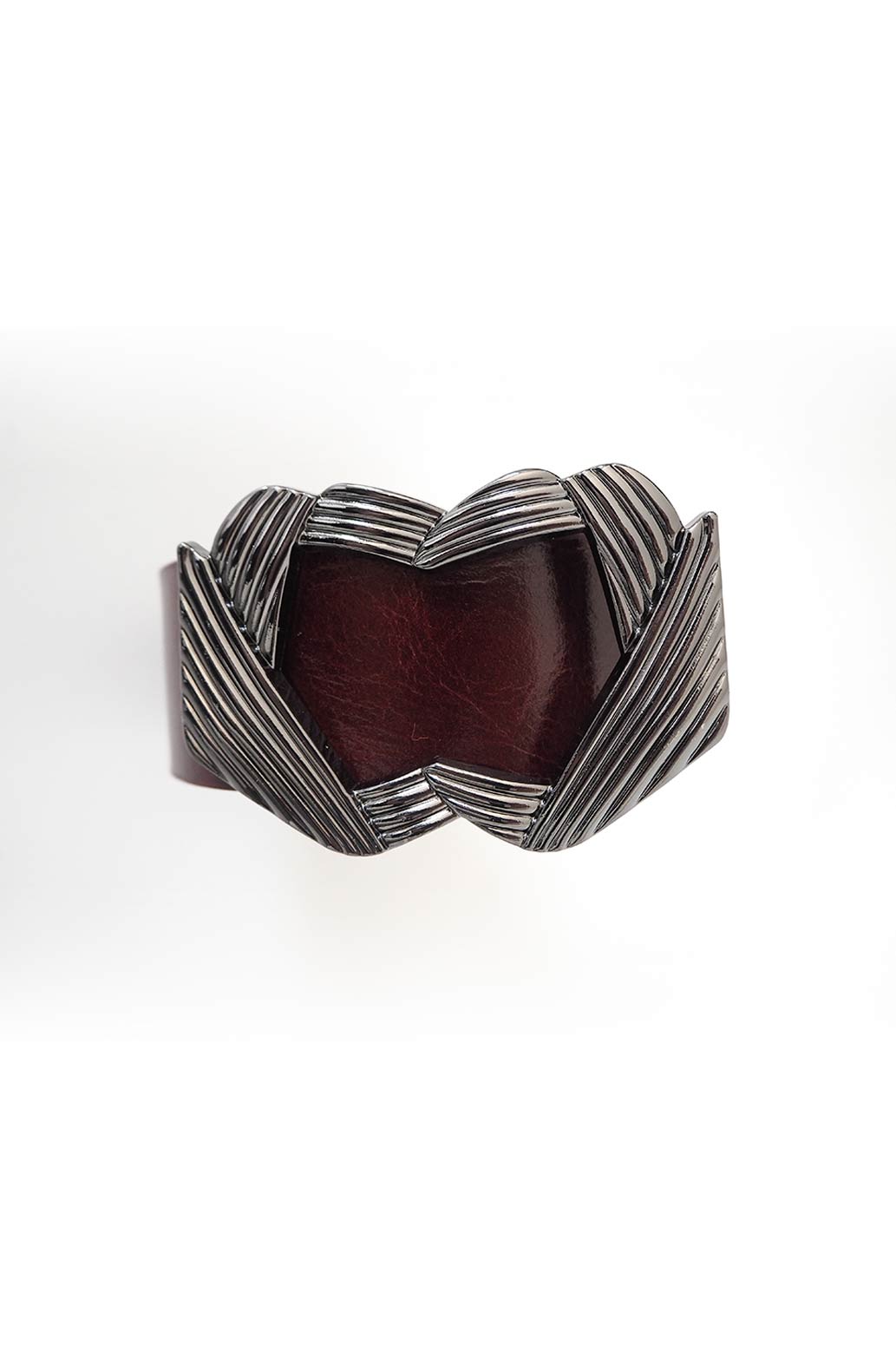 Colour nude Cinturón Ancho Marrón Amazónico Mini Burgundy