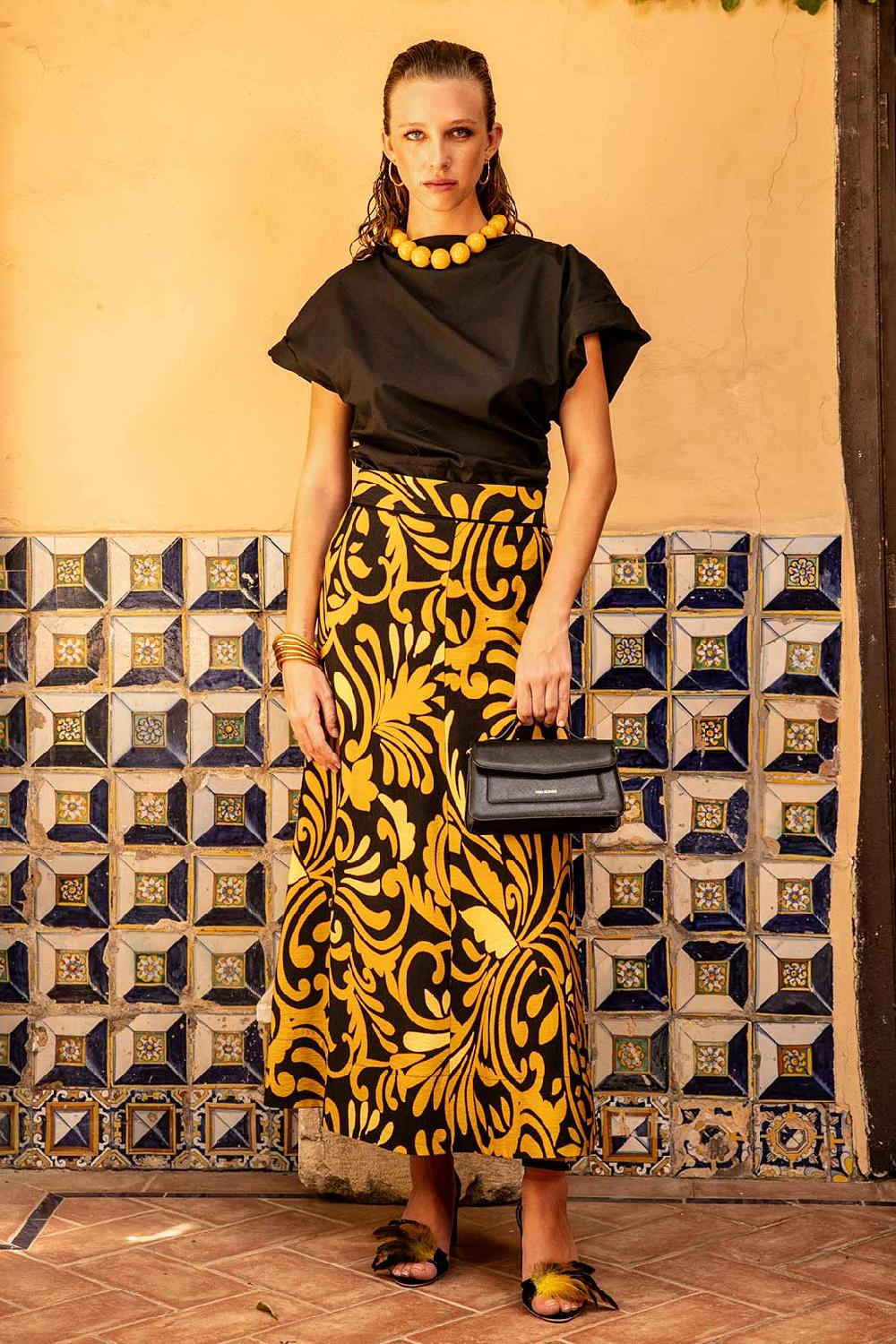 Colour nude Falda Praia