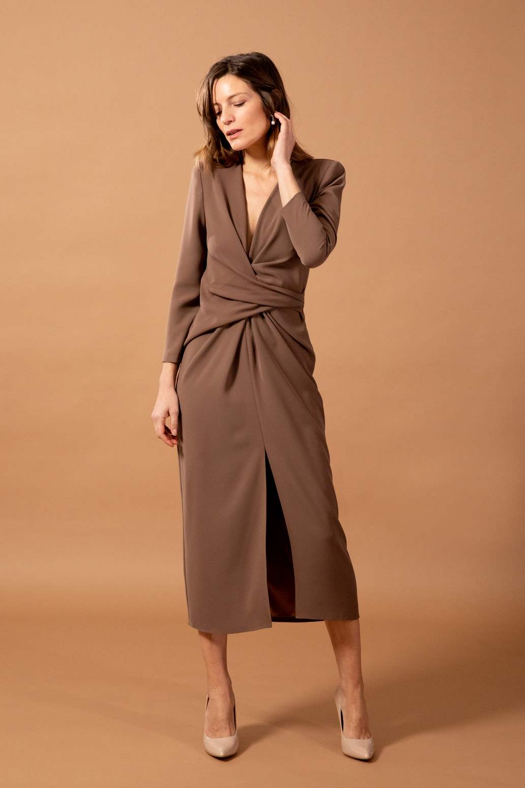 Colour nude Vestido De Madrina Álamo 2023