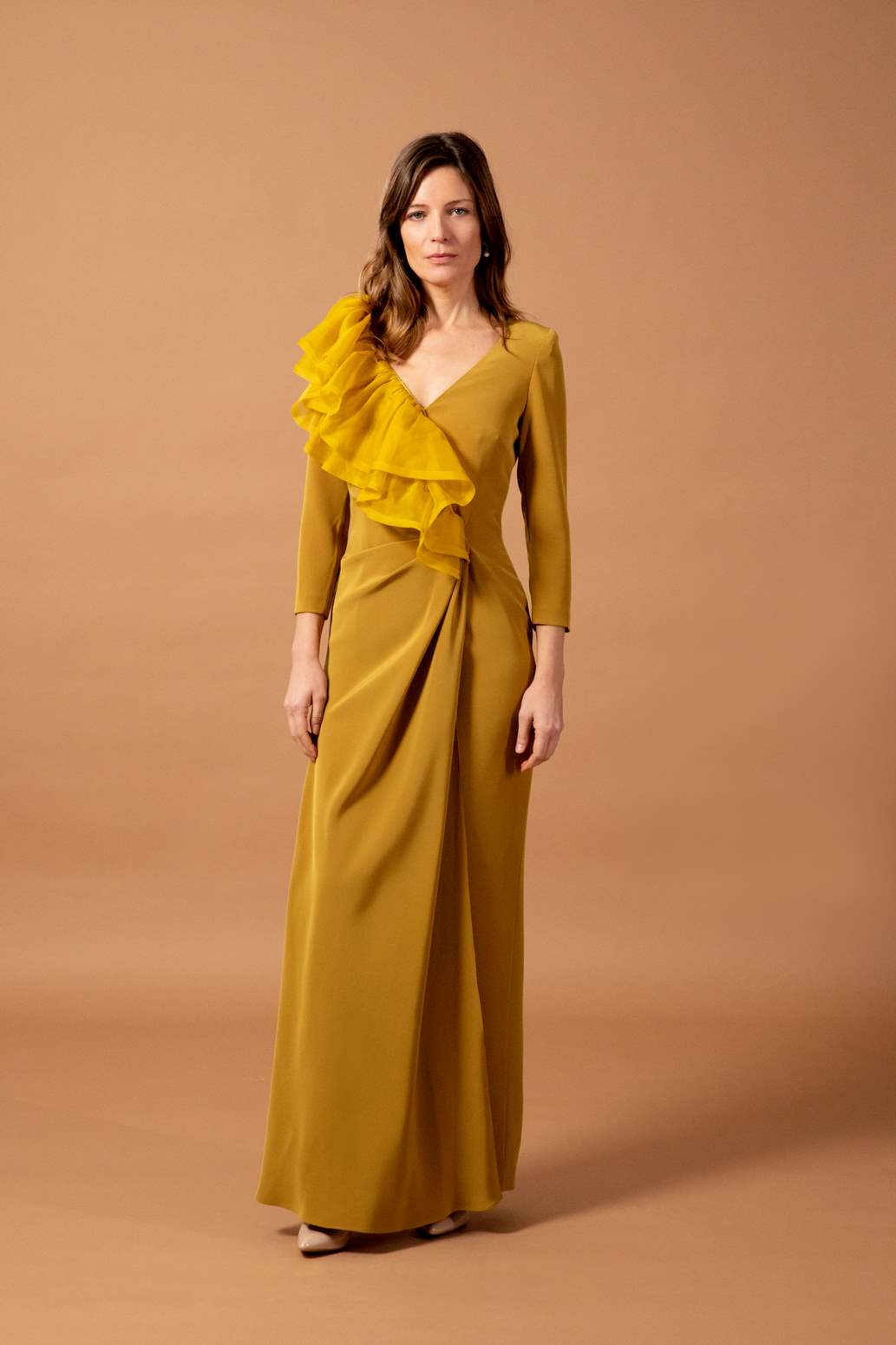 Colour nude Vestido De Madrina Palo 2023