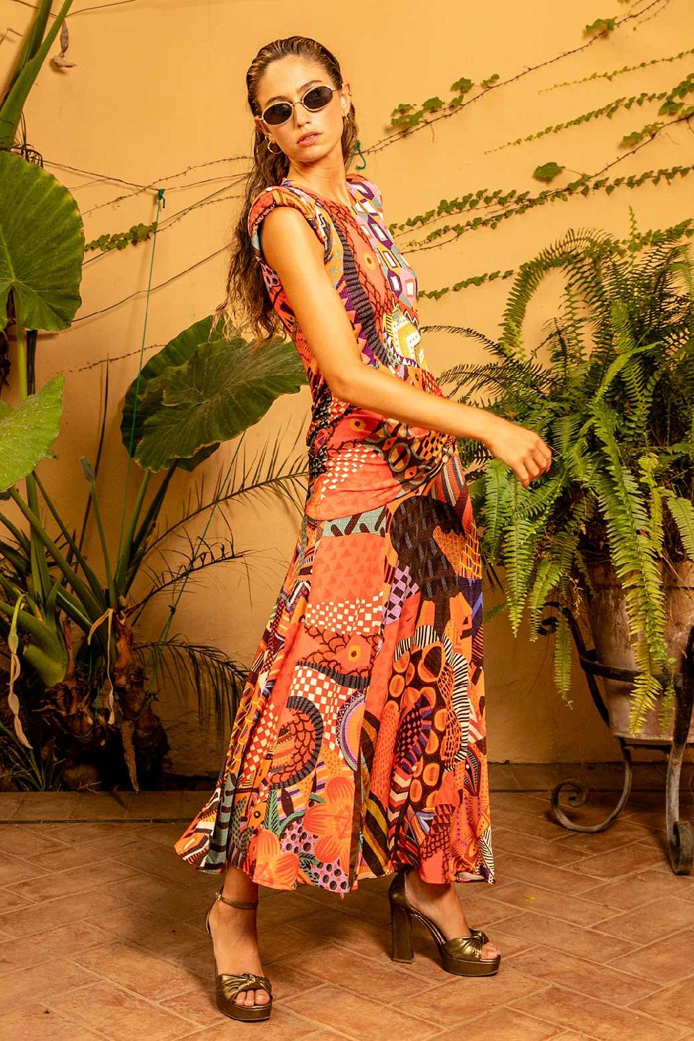 Colour Nude Vestido Punto Estampado - Bellary