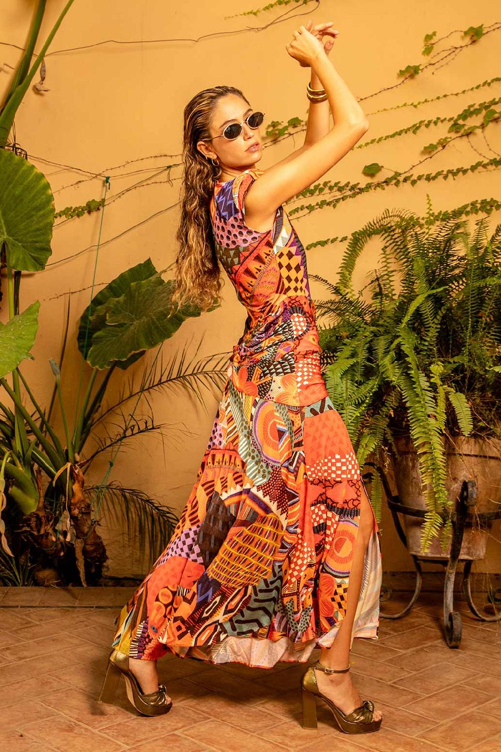 Colour Nude Vestido Punto Estampado - Bellary