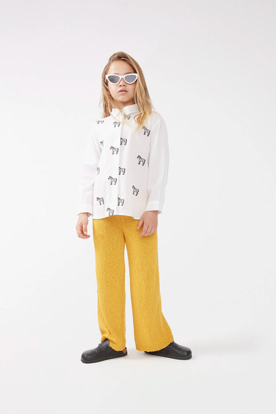 Compania fantastica Camisa de niña cebras bordadas blanca