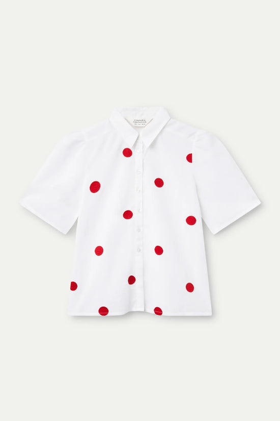 Compania Fantastica Camisa Manga Corta Estampado De Lunares Rojos