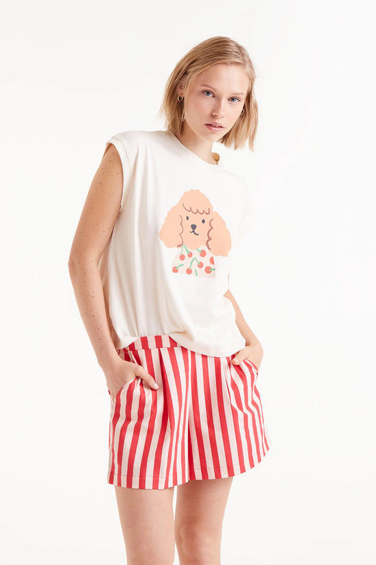 Compania fantastica Camiseta con print de perro cerezas