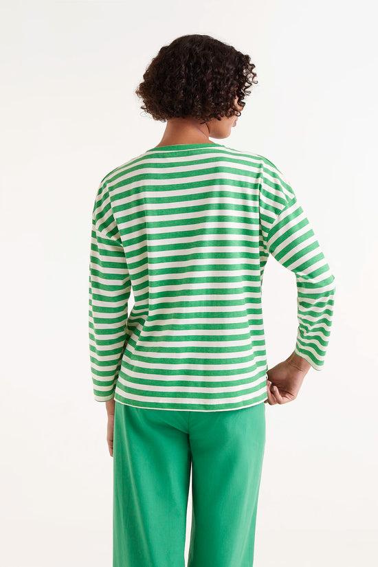 Compania Fantastica Camiseta Manga Larga Rayas Verdes