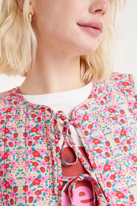 Compania Fantastica Chaleco Con Lazos Estampado Sugar