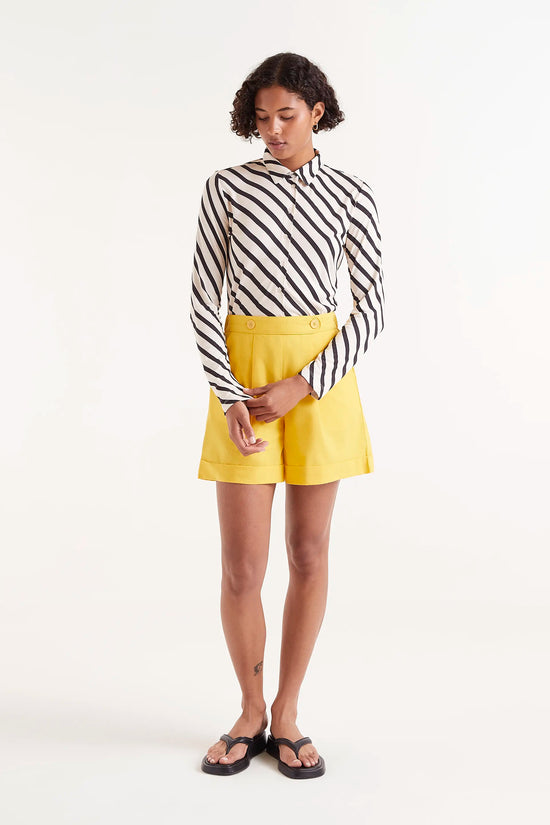 Compania Fantastica Camisa Ajustada Rayas Piano