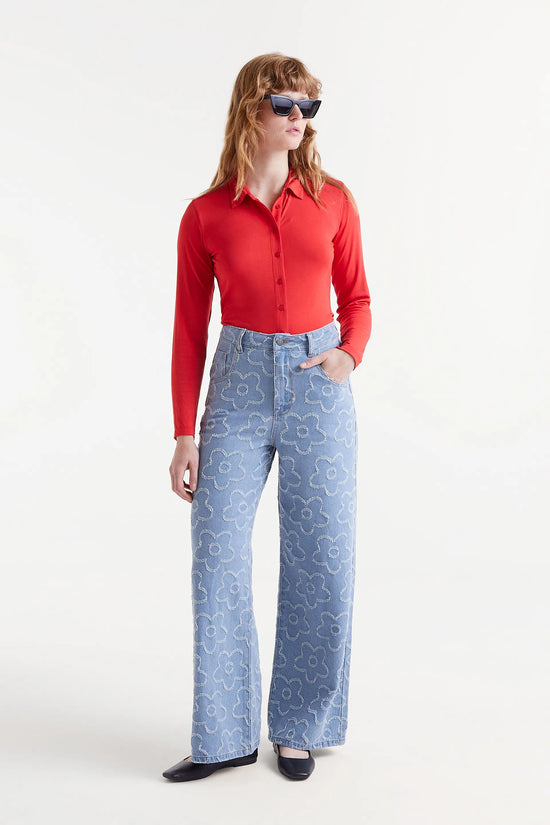 Compania Fantastica Camisa Ajustada Roja