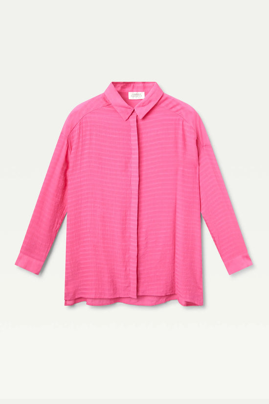 Compania Fantastica Camisa Oversize Fluida Rosa