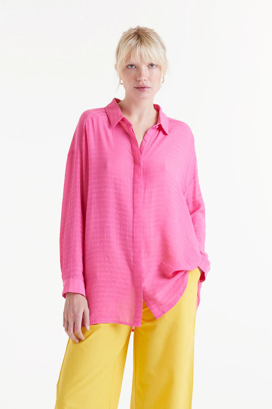 Compania fantastica Camisa oversize fluida rosa