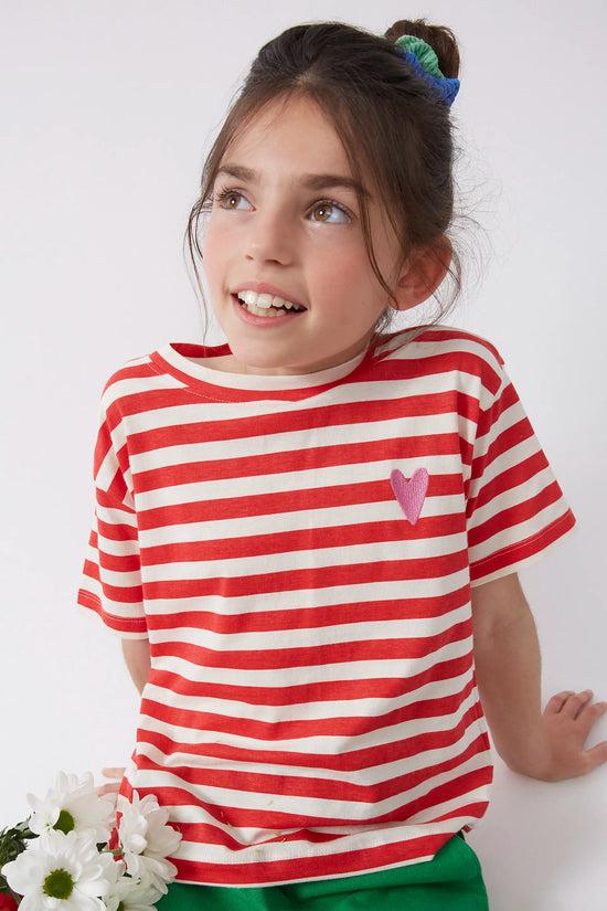 Compania Fantastica Camiseta Unisex Rayas Rojas