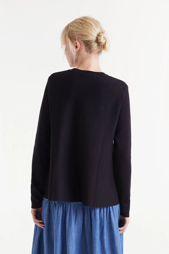 Compania Fantastica Cárdigan Punto Fluido Negro