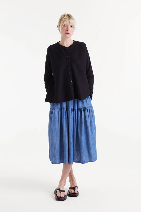 Compania Fantastica Cárdigan Punto Fluido Negro