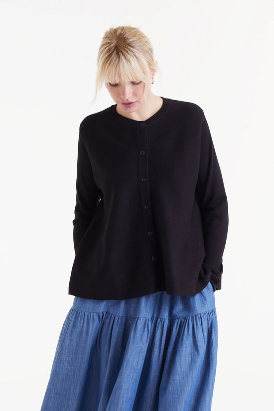 Compania fantastica Cárdigan punto fluido negro