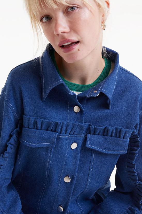 Compania Fantastica Chaqueta Vaquera Con Volantes