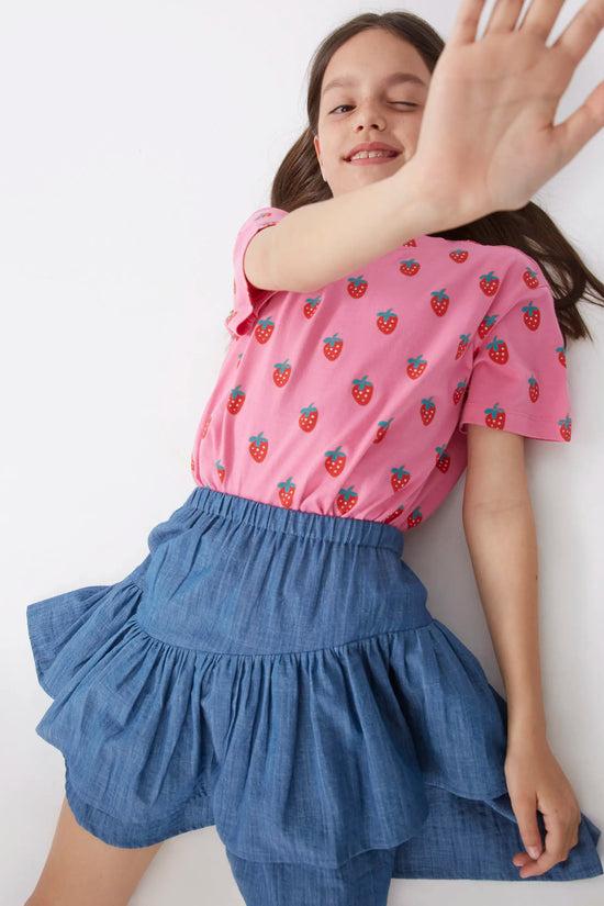 Compania Fantastica Falda Corta De Niña Vaquera