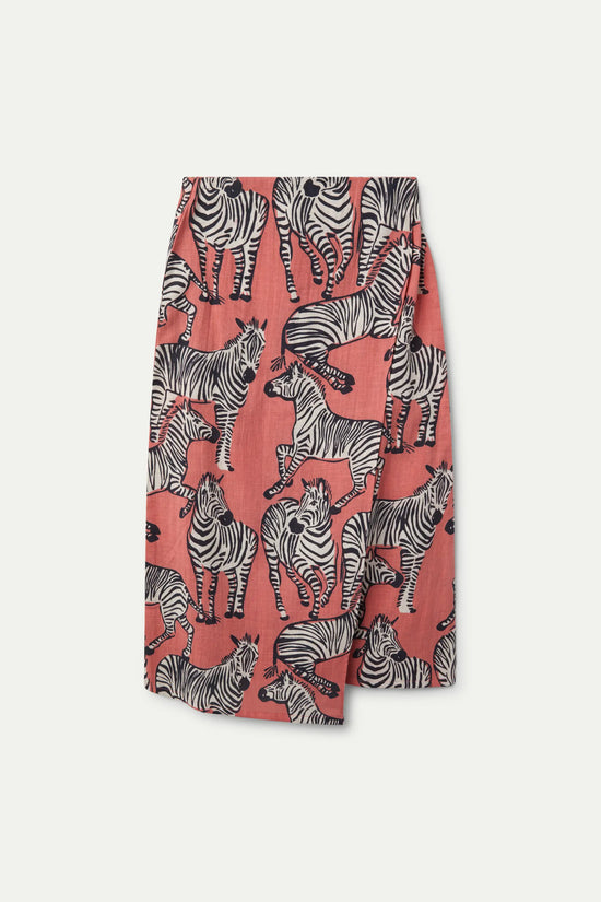 Compania Fantastica Falda Midi Estampado Cebras