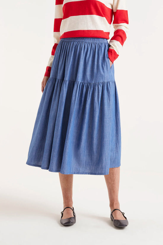 Compania fantastica Falda midi vaquera