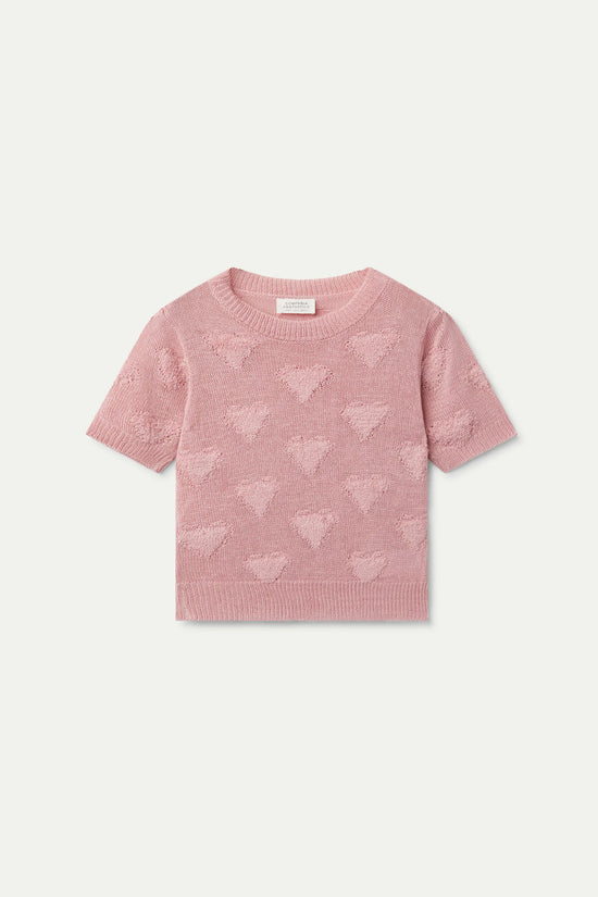 Compania Fantastica Jersey De Punto Corazones Rosa
