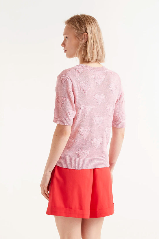 Compania Fantastica Jersey De Punto Corazones Rosa