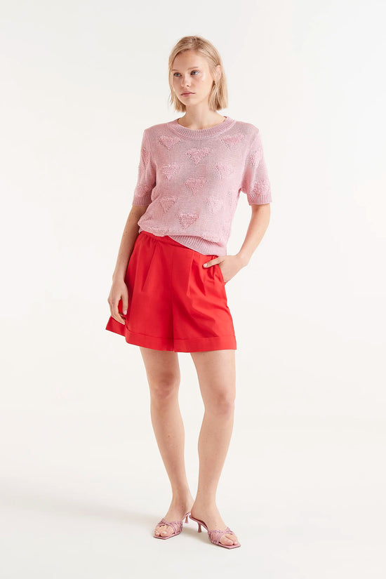 Compania Fantastica Jersey De Punto Corazones Rosa