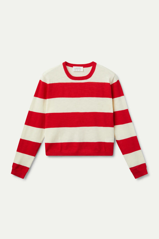 Compania Fantastica Jersey Punto Fino Rayas Rojo