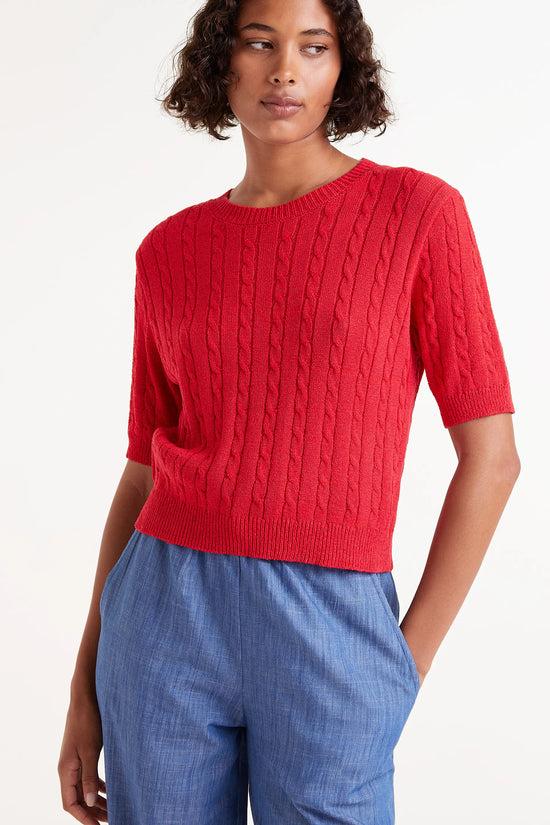 Compania fantastica Jersey punto manga corta rojo