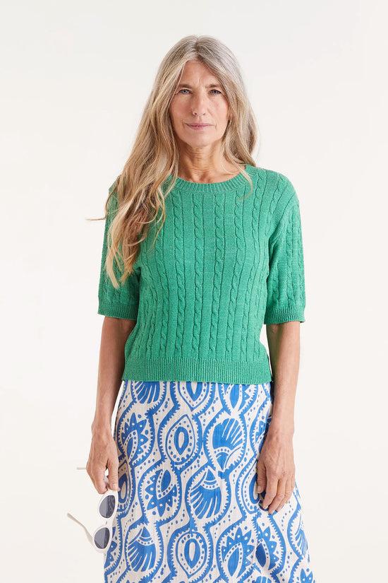 Compania fantastica Jersey punto manga corta verde