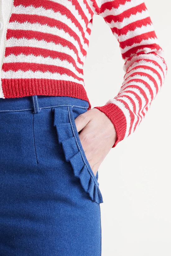 Compania Fantastica Pantalón Vaquero Con Volantes