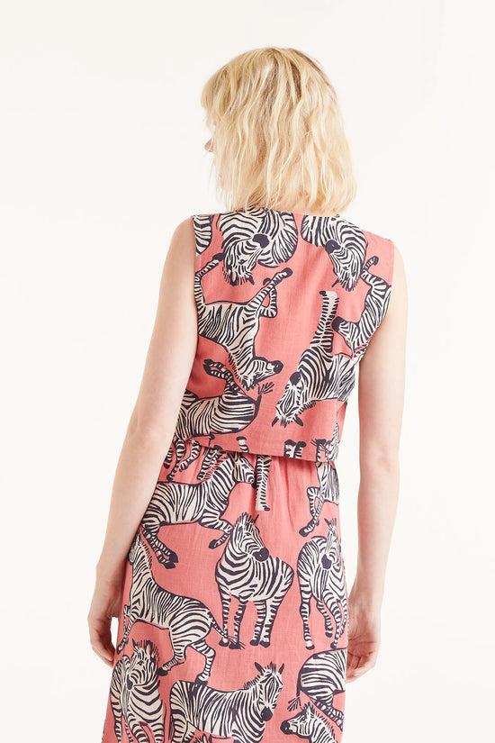 Compania Fantastica Top Corto Estampado Cebras