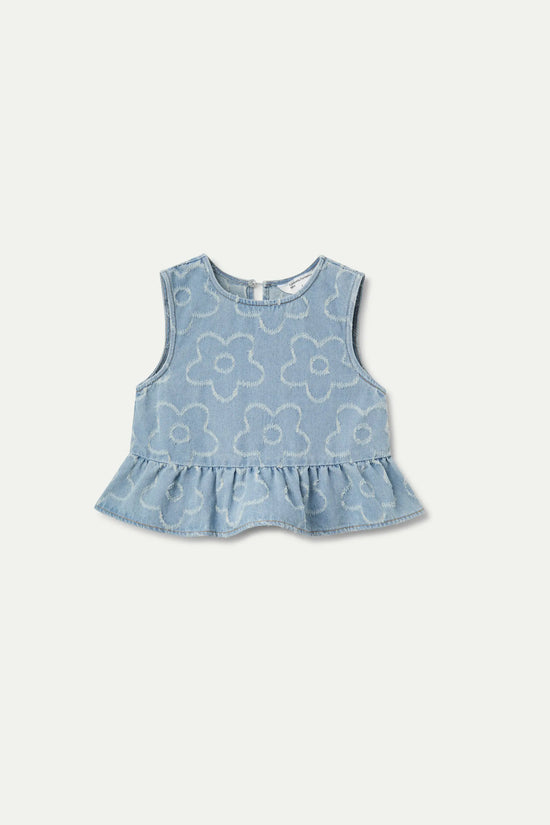 Compania Fantastica Top De Niña Vaquero Flores