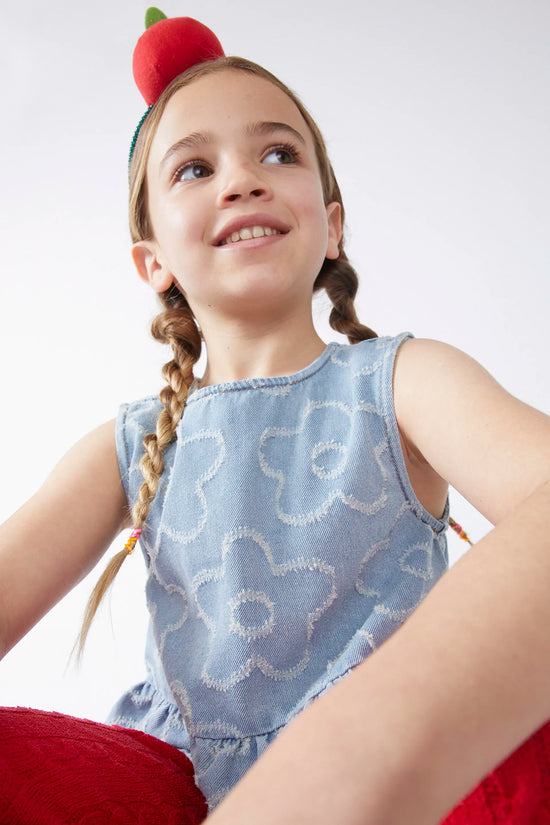 Compania Fantastica Top De Niña Vaquero Flores