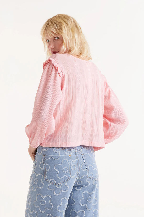 Compania Fantastica Top Escote Cuadrado Rosa