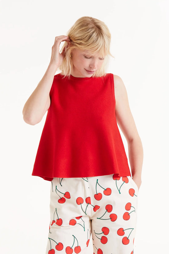 Compania fantastica Top evasé punto rojo