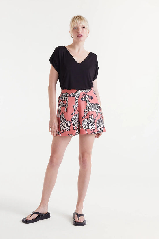 Compania Fantastica Top Manga Corta Negro