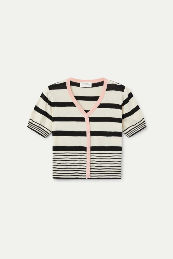 Compania Fantastica Top Manga Corta Rayas Negro